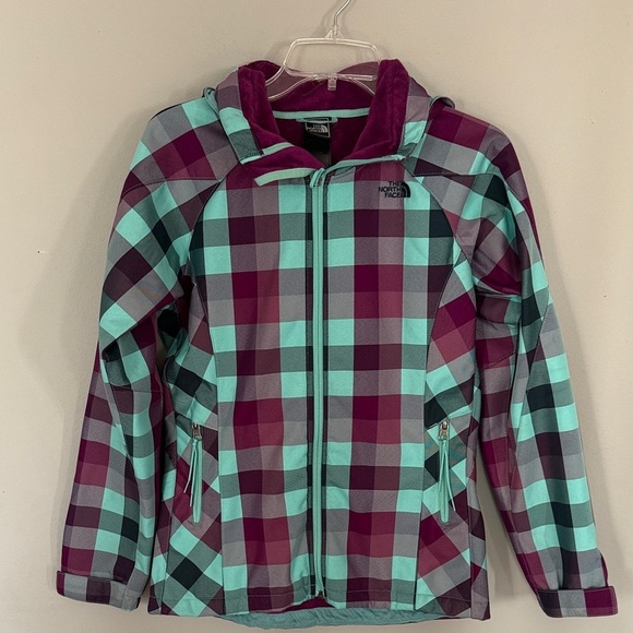 The North Face Jackets & Blazers - The North Face Plaid Ski Jacket - Teal and Burgundy